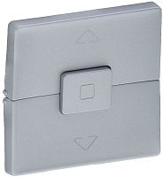 Лицевая панель Legrand Valena Life для 2-кл. выключателя жалюзи алюминий картинка